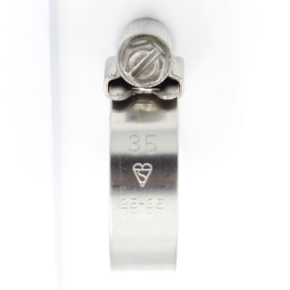 JCS Hi-Grip Stainless Steel Worm Drive Hose Clamps Clips W4 [25-35mm]
