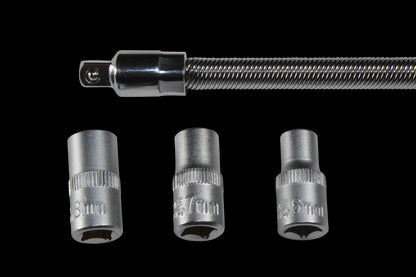 FLEXIBLE SHAFT SCREWDRIVER 6 7 8mm HEX SOCKET TOOL HI-GRIP CLIP FLEXI DRIVER