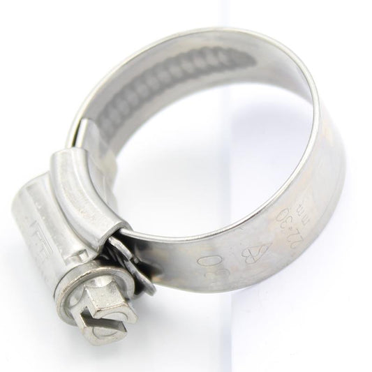 JCS Hi-Grip Stainless Steel Worm Drive Hose Clamps Clips W4 [22-30mm]