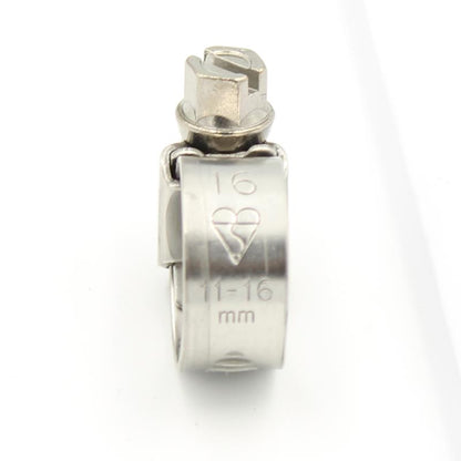 JCS Hi-Grip Stainless Steel Worm Drive Hose Clamps Clips W4 [11-16mm]