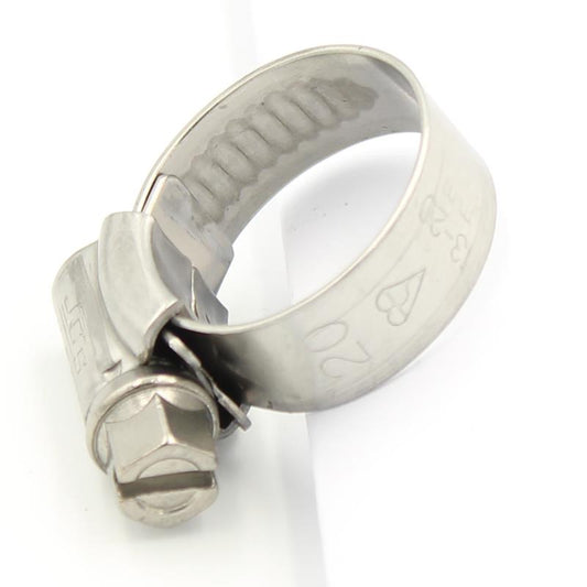 JCS Hi-Grip Stainless Steel Worm Drive Hose Clamps Clips W4 [13-20mm]