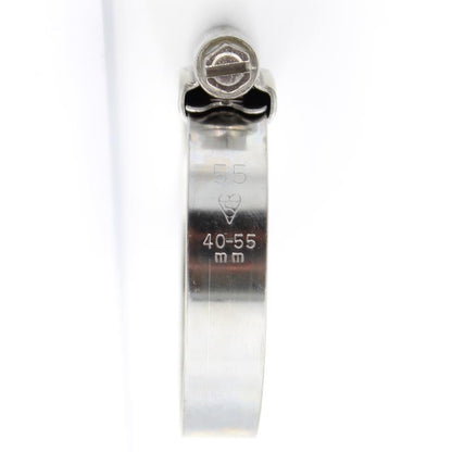 JCS Hi-Grip Stainless Steel Worm Drive Hose Clamps Clips W4 [40-55mm]
