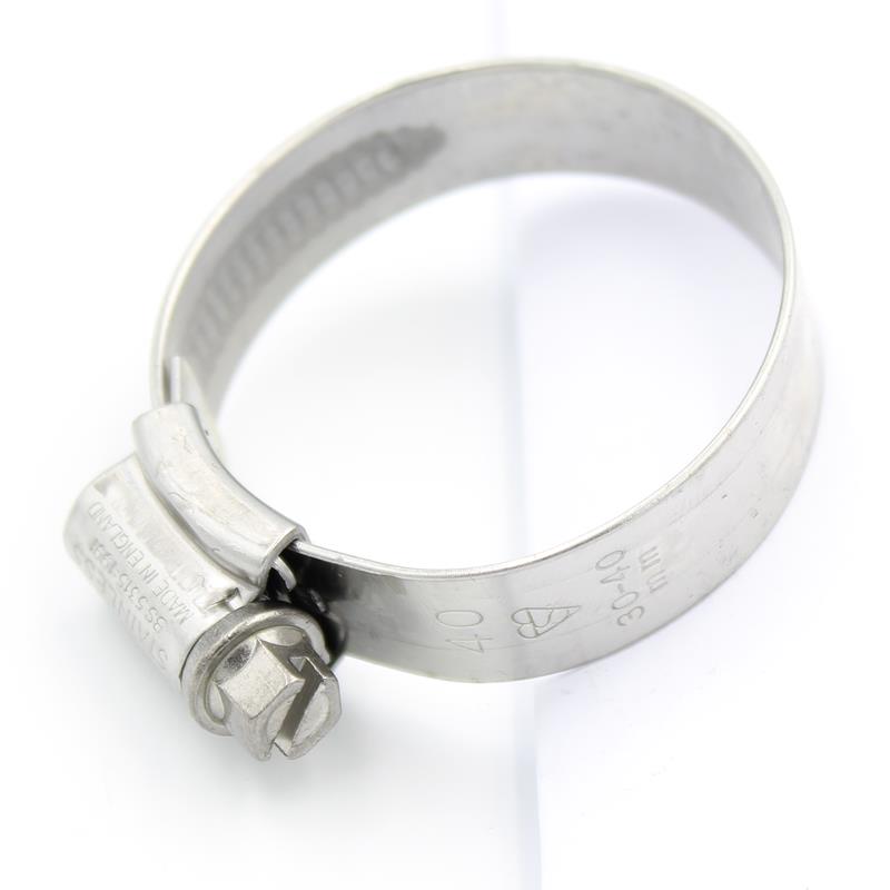 JCS Hi-Grip Stainless Steel Worm Drive Hose Clamps Clips W4 [30-40mm]